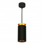 Подвесной светодиодный светильник Elektrostandard DLS021 9+4W 4200К черный матовый/золото 4690389144295