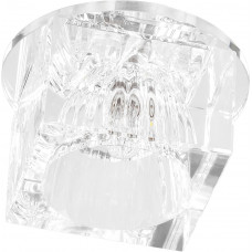 Светильник встраиваемый с белой LED подсветкой Feron JD37 потолочный JCD9 G9 прозрачный